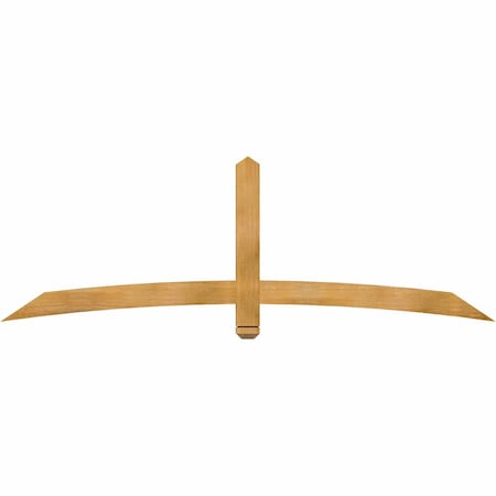 Ekena Millwork Bellingham Rough Sawn Timber Gable Bracket, Western Red Cedar, 84"W x 28"H x 2"D x 4"F, 8/12 Pitch GBW084X28X0204BEL00RWR